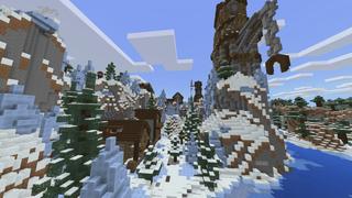 Screenshot of the Minecraft Bedrock Marketplace product KVASIR, Nordic Village Spawn created by Razzleberries.