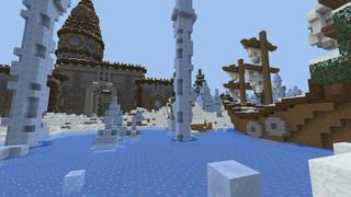 Screenshot of the Minecraft Bedrock Marketplace product KVASIR, Nordic Village Spawn created by Razzleberries.