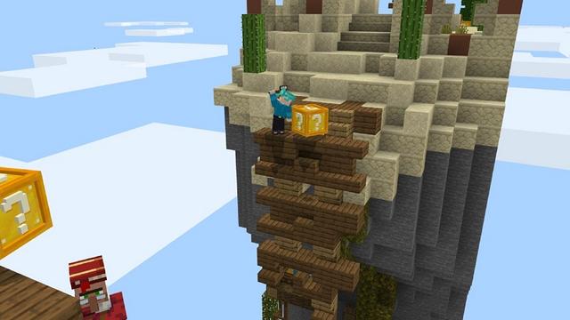 Screenshot of the Minecraft Bedrock Marketplace product Lucky Block Adventure created by Razzleberries.