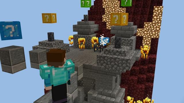 Screenshot of the Minecraft Bedrock Marketplace product Lucky Block Adventure created by Razzleberries.