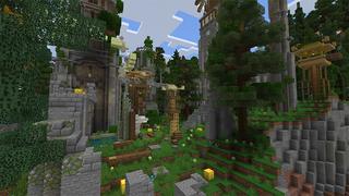 Screenshot of the Minecraft Bedrock Marketplace product Lucky Block Castles created by Razzleberries.