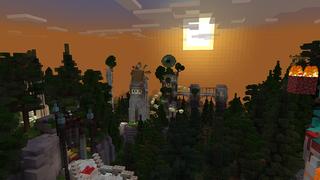 Screenshot of the Minecraft Bedrock Marketplace product Lucky Block Castles created by Razzleberries.
