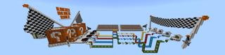 Panorama of the Minecraft Bedrock Marketplace product Lucky Block Race created by Razzleberries.