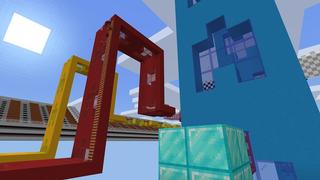 Screenshot of the Minecraft Bedrock Marketplace product Lucky Block Race created by Razzleberries.