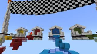 Screenshot of the Minecraft Bedrock Marketplace product Lucky Block Race created by Razzleberries.