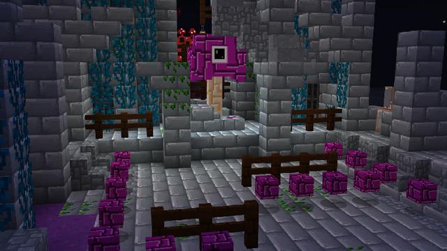 Screenshot of the Minecraft Bedrock Marketplace product Lucky Skyblock: Dungeons created by Razzleberries.