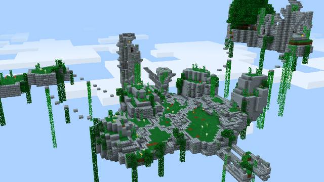 Screenshot of the Minecraft Bedrock Marketplace product Lucky Skyblock: Dungeons created by Razzleberries.