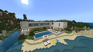Screenshot of the Minecraft Bedrock Marketplace product Luxury Beachside Mansion created by Razzleberries.