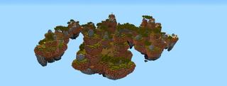 Panorama of the Minecraft Bedrock Marketplace product Magic Skies Canyon created by Razzleberries.