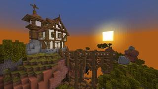 Screenshot of the Minecraft Bedrock Marketplace product Magic Skies Canyon created by Razzleberries.