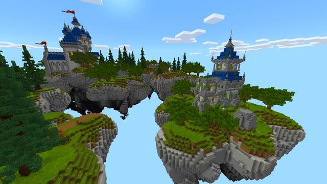 Screenshot of the Minecraft Bedrock Marketplace product Magic Skies Castle created by Razzleberries.