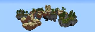 Panorama of the Minecraft Bedrock Marketplace product Magic Skies Desert created by Razzleberries.