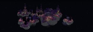 Panorama of the Minecraft Bedrock Marketplace product Magic Skies End created by Razzleberries.