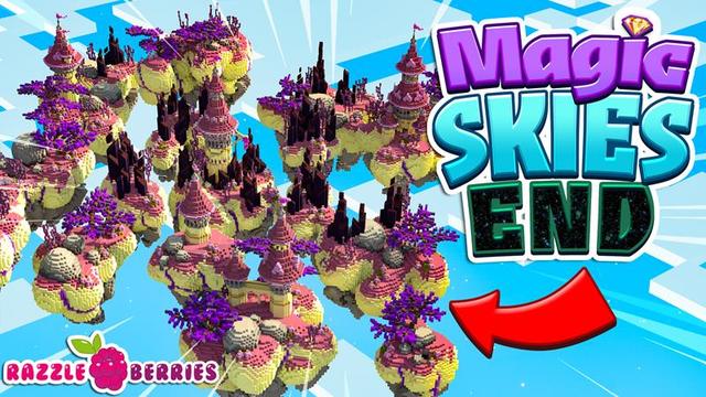 Thumbnail of the Minecraft Bedrock Marketplace product Magic Skies End created by Razzleberries.