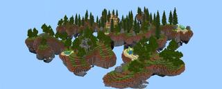 Panorama of the Minecraft Bedrock Marketplace product Magic Skies Evergreen created by Razzleberries.