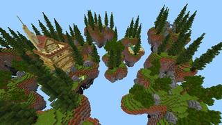 Screenshot of the Minecraft Bedrock Marketplace product Magic Skies Evergreen created by Razzleberries.