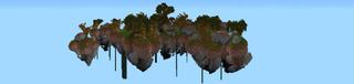 Panorama of the Minecraft Bedrock Marketplace product Magic Skies Forest created by Razzleberries.