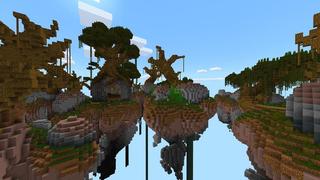 Screenshot of the Minecraft Bedrock Marketplace product Magic Skies Forest created by Razzleberries.