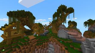 Screenshot of the Minecraft Bedrock Marketplace product Magic Skies Forest created by Razzleberries.