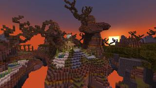 Screenshot of the Minecraft Bedrock Marketplace product Magic Skies Mesa created by Razzleberries.