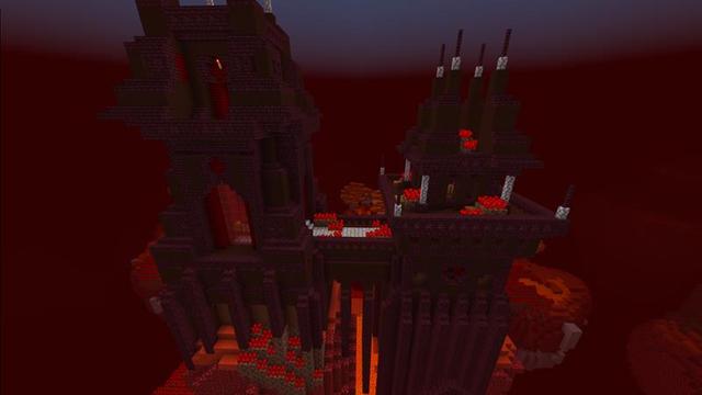 Screenshot of the Minecraft Bedrock Marketplace product Magic Skies Nether created by Razzleberries.