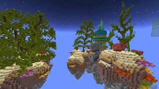 Screenshot of the Minecraft Bedrock Marketplace product Magic Skies Ocean created by Razzleberries.