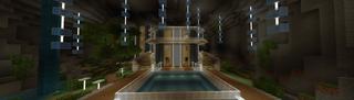 Panorama of the Minecraft Bedrock Marketplace product Mansion Under House created by Razzleberries.