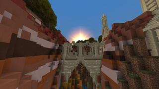 Screenshot of the Minecraft Bedrock Marketplace product MC But: You Burn in the Sun created by Razzleberries.