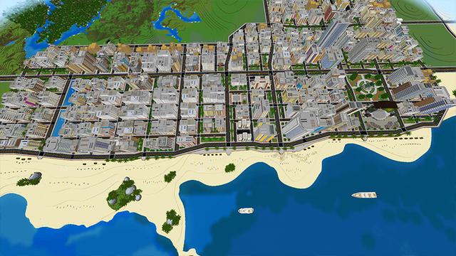 Screenshot of the Minecraft Bedrock Marketplace product Mega City 2 created by Razzleberries.