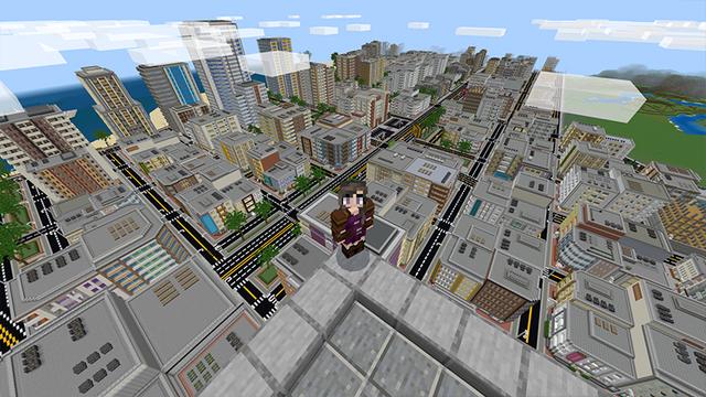 Screenshot of the Minecraft Bedrock Marketplace product Mega City 2 created by Razzleberries.