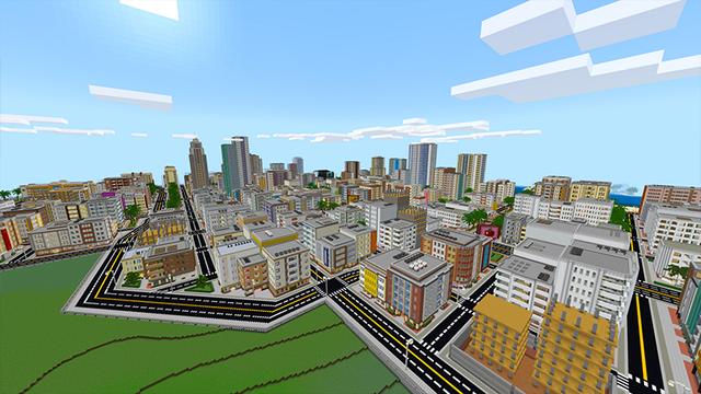Screenshot of the Minecraft Bedrock Marketplace product Mega City 2 created by Razzleberries.
