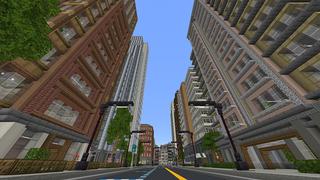 Screenshot of the Minecraft Bedrock Marketplace product Mega City created by Razzleberries.