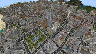 Screenshot of the Minecraft Bedrock Marketplace product Mega City created by Razzleberries.