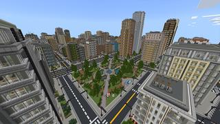 Screenshot of the Minecraft Bedrock Marketplace product Mega City created by Razzleberries.
