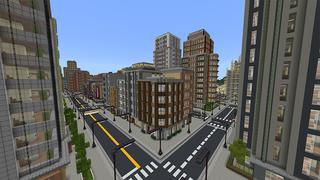 Screenshot of the Minecraft Bedrock Marketplace product Mega City created by Razzleberries.