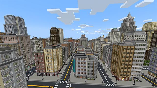 Screenshot of the Minecraft Bedrock Marketplace product Mega City created by Razzleberries.