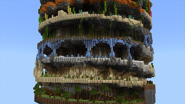 Screenshot of the Minecraft Bedrock Marketplace product Mega Spiral Parkour created by Razzleberries.