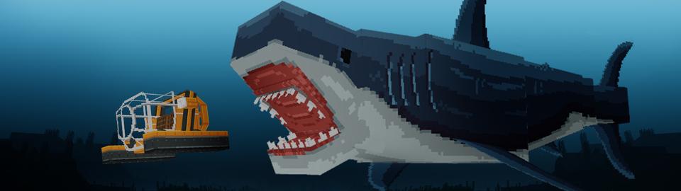 Panorama of the Minecraft Bedrock Marketplace product Megalodon created by Razzleberries.