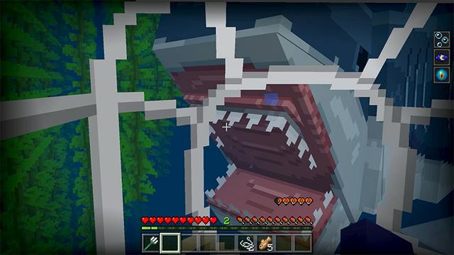 Screenshot of the Minecraft Bedrock Marketplace product Megalodon created by Razzleberries.