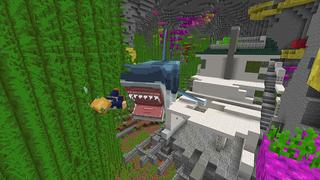 Screenshot of the Minecraft Bedrock Marketplace product Megalodon created by Razzleberries.