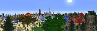 Panorama of the Minecraft Bedrock Marketplace product Micro Biomes created by Razzleberries.