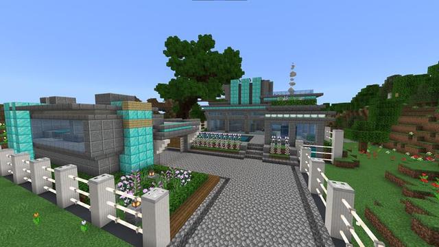 Screenshot of the Minecraft Bedrock Marketplace product Millionaire Diamond Mansion created by Razzleberries.