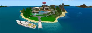 Panorama of the Minecraft Bedrock Marketplace product Millionaire Summer Vacation created by Razzleberries.