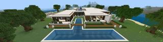 Panorama of the Minecraft Bedrock Marketplace product Millionaire Tropical Mansion created by Razzleberries.