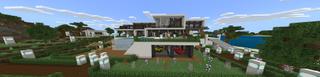 Panorama of the Minecraft Bedrock Marketplace product Millionaire Tropical Vacation created by Razzleberries.
