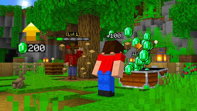 Screenshot of the Minecraft Bedrock Marketplace product Minecraft: Emerald Tycoon created by Razzleberries.