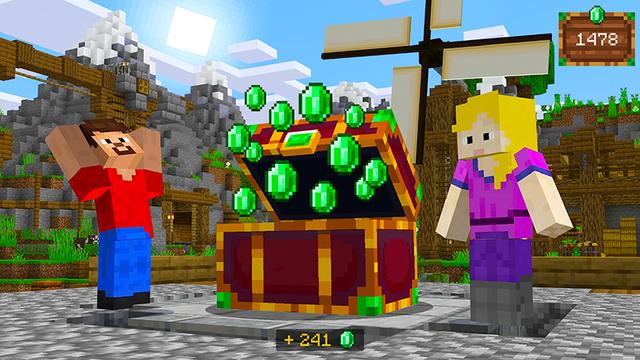 Screenshot of the Minecraft Bedrock Marketplace product Minecraft: Emerald Tycoon created by Razzleberries.