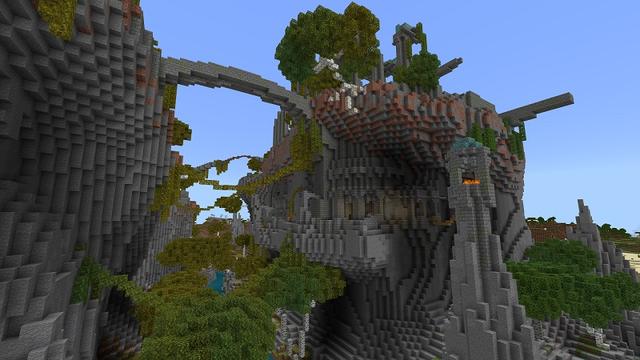 Screenshot of the Minecraft Bedrock Marketplace product Minerdale Cliffside Ruins created by Razzleberries.