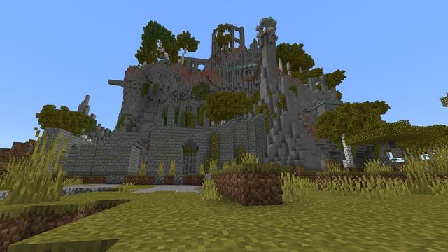 Screenshot of the Minecraft Bedrock Marketplace product Minerdale Cliffside Ruins created by Razzleberries.