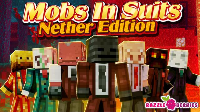 Thumbnail of the Minecraft Bedrock Marketplace product Mobs in Suits: Nether Edition created by Razzleberries.